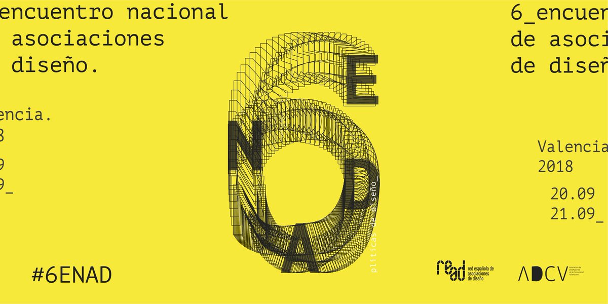 Foro_READ's tweet photo. Mira todo lo que te avanzamos sobre #6ENAD. 20 y 21 septiembre 2018 en #Valencia. Con el tema Política de Diseño como tema para concretar análisis y propuestas de acción https://t.co/TY3kMmeCl4 https://t.co/MD349B0J0G
