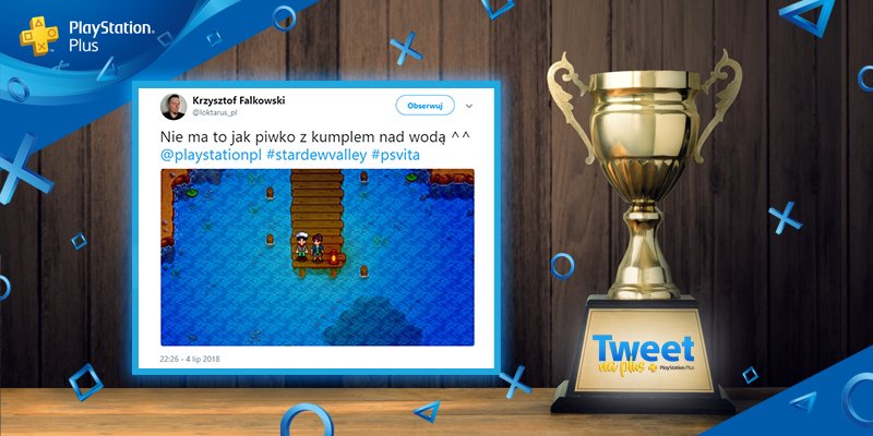 PlayStationPL's tweet photo. Wprawdzie preferujemy #soczek, ale PLUS za spotkanie z kumplem! Gratulujemy @loktarus_pl - miesięczne członkostwo za #TweetNaPlus jest Twoje! 😃
Kolejna nagroda już w przyszłym tygodniu!
Regulamin ▶ https://t.co/XdOB1kcYwL https://t.co/9vQDZsZ564