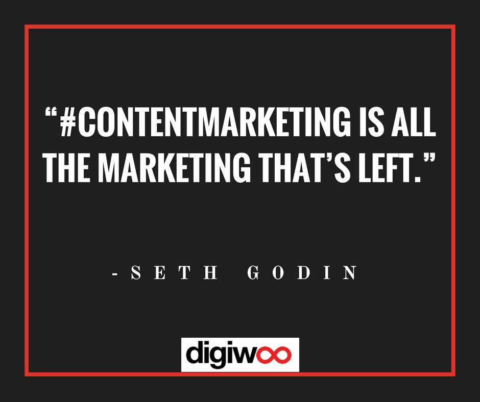 digiwooHQ's tweet photo. “#ContentMarketing is all the marketing that’s left.”-Seth Godin
#Quotes #SoMe #SocialMedia #Digital #Social #DigiWoo #Digitalmedia https://t.co/xYvDOXH1Ok https://t.co/XU5dpn0bmQ