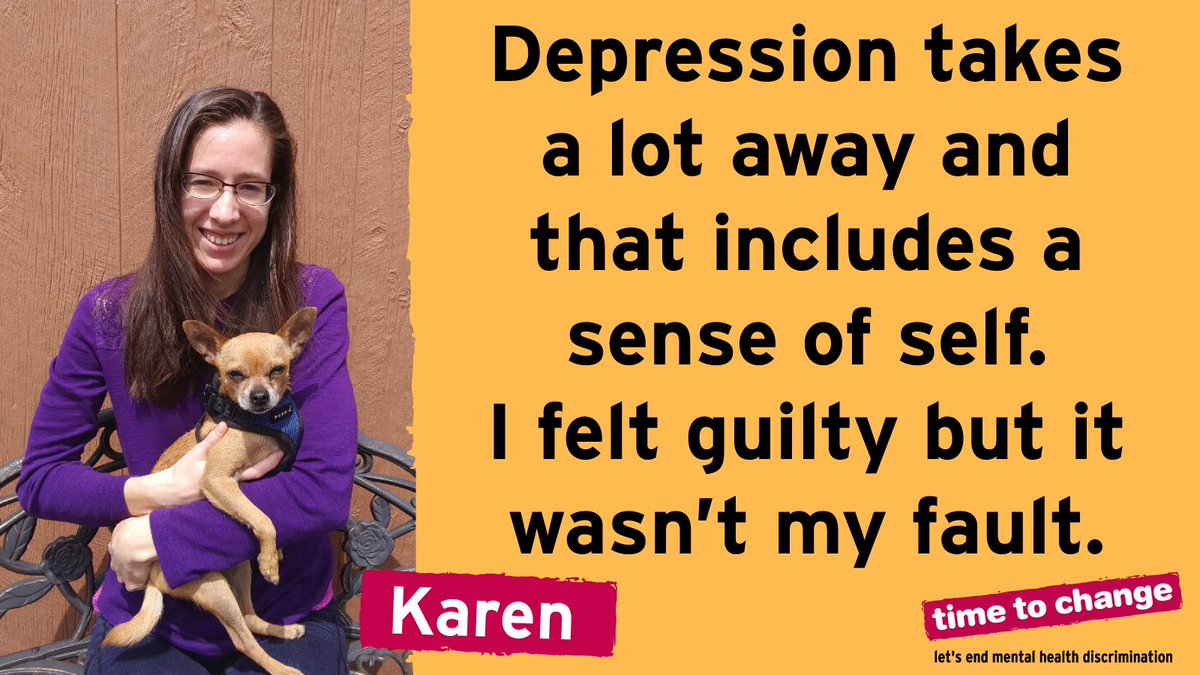 "If you know someone with depression, support and love them even if they don’t seem like the person you used to know. They didn’t choose depression and they need you to be there for them."

Karen's blog: bit.ly/2IV2CJW
