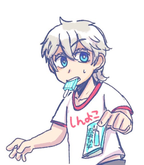 飯食うまえにアイス食ってるの見つかったロナルドくん 