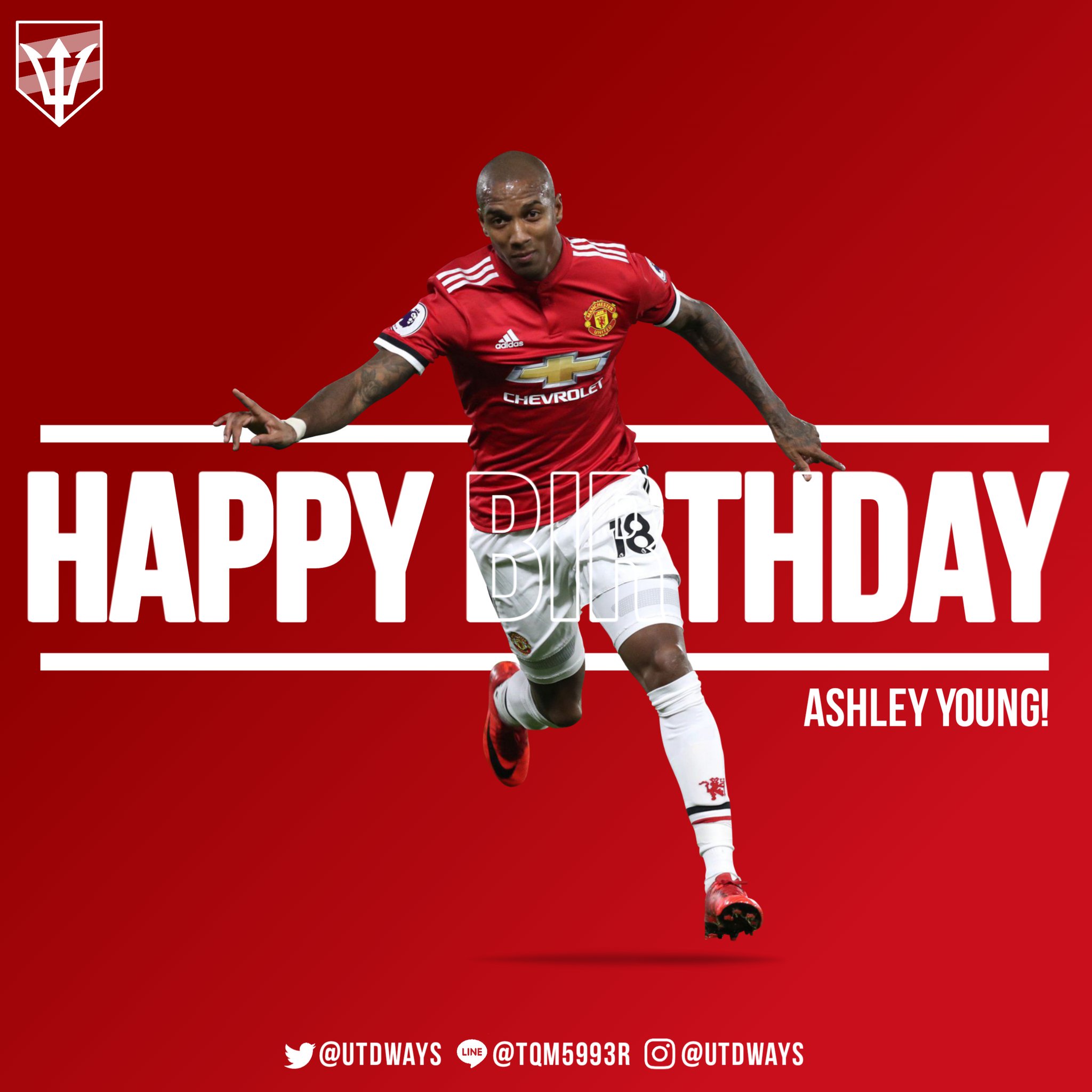 Happy 33rd Birthday, Ashley Young!    