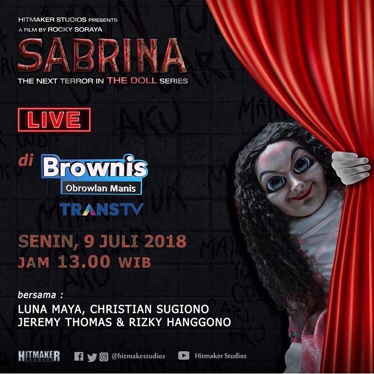 Hallo, siang ini Kak <a href="/LunaMaya26/">luna maya</a> LIVE  Brownies Trans TV pukul 13.00 WIB. Don’t miss it guys 💋