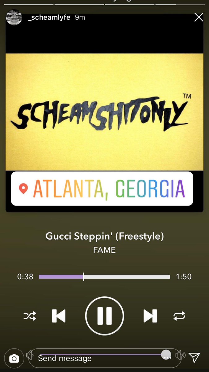SCHEAMSHITONLY's tweet photo. @_scheamlyfe JUST DROPPED A ๐ฅ FREESTYLE ON #SPINRILLA CALLED (GUCCI STEPPING) โhow you chasing pussy when it comes to riches nigga ? โ ๐ฅ๐ฅ๐ฅ๐ฝ๐ฝ๐ฝ๐ฝ๐ฝ #Scheamshitonly https://t.co/wsF2qelDEO