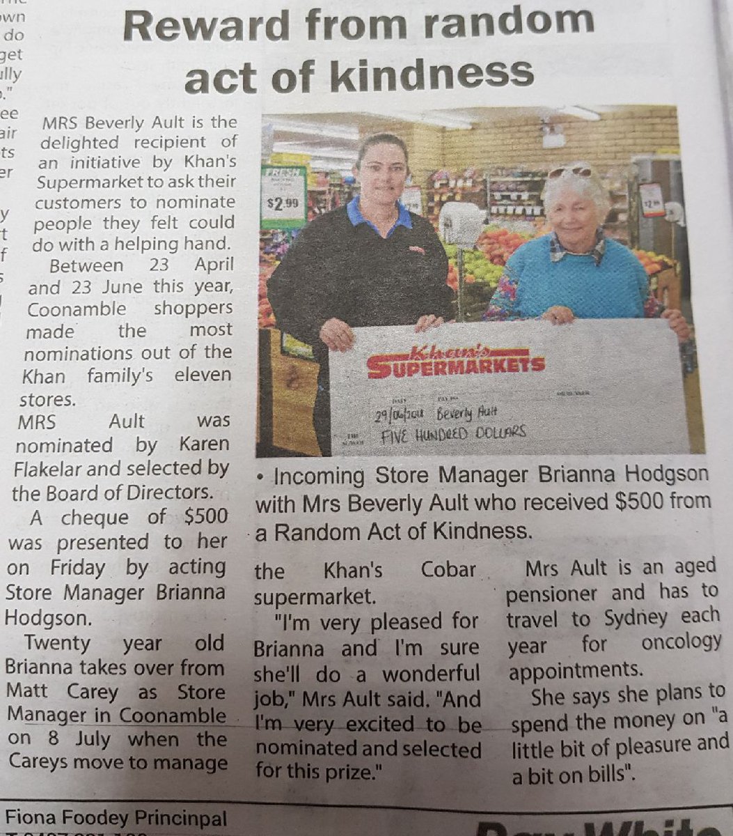 Another wonderful article from our Coonamble store, written by the #coonambletimes