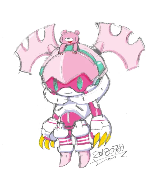#ダリフラ 、ロボットアニメで愛をテーマにいろんなオマージュが詰まった良作でした。 #アルジェンティア がデカい爪+足しましま+ピンク色で #GRGそに子 みたいでかわいいなーって思いながら観てた記念らくがき✏️ 2クールお疲れ様でした?
#グルーミー  #森チャック #gloomybear #morichack 