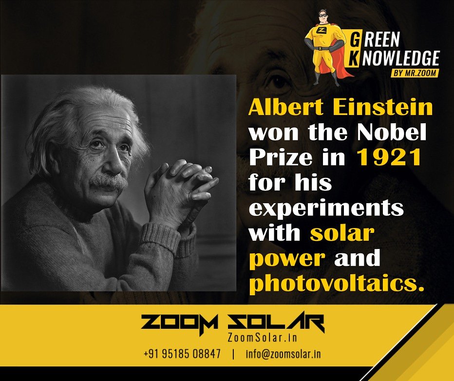 ZoomSolarIndia's tweet photo. Do you know?

#AskZoom #RenewablesEnergy #AlbertEinstein #SolarEnergy #ZoomSolar #MondayMotivation https://t.co/JMDMRnybhx