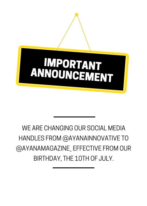 AyanaMagazine_'s tweet photo. Good morning 🌻

Please take note. Tomorrow is our 1st birthday, keep your eyes glued on our timeline for updates on the changes happening in our brand.🎈

#AyanaMagazine https://t.co/UvA8HL0FN4