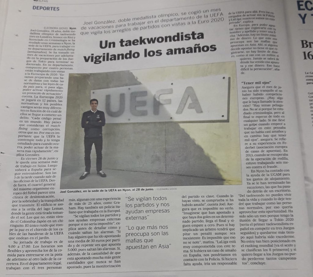 Carme_Munoz's tweet photo. Hoy en el @el_pais gran entrevista de @elegiovio a @joelgonzaleztkd ⚽️ https://t.co/ymWgkIQd3d