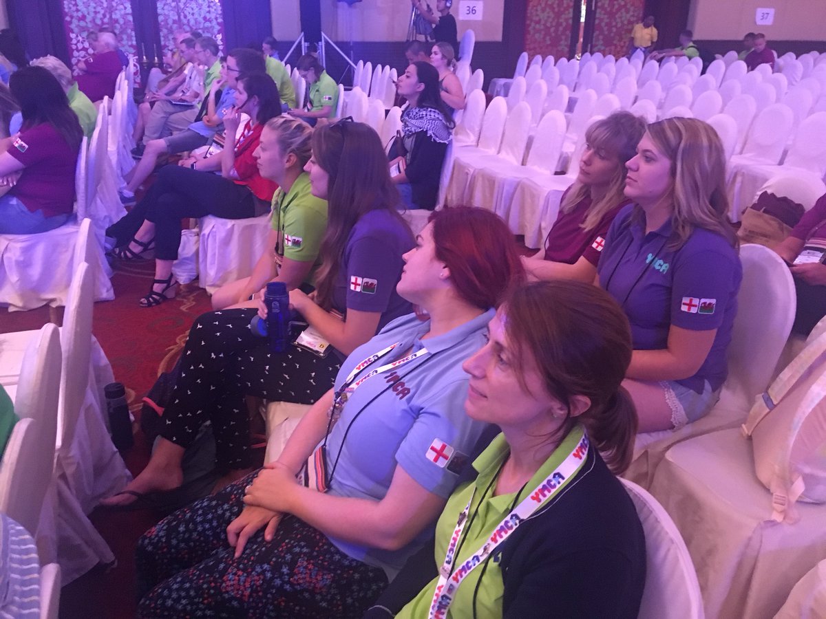 ScaifePeter's tweet photo. Members of the YMCA Fairthorne Group, representing YMCA England and Wales, supporting the European candidates up for election for roles on the World Alliance https://t.co/ZkatHunreF
