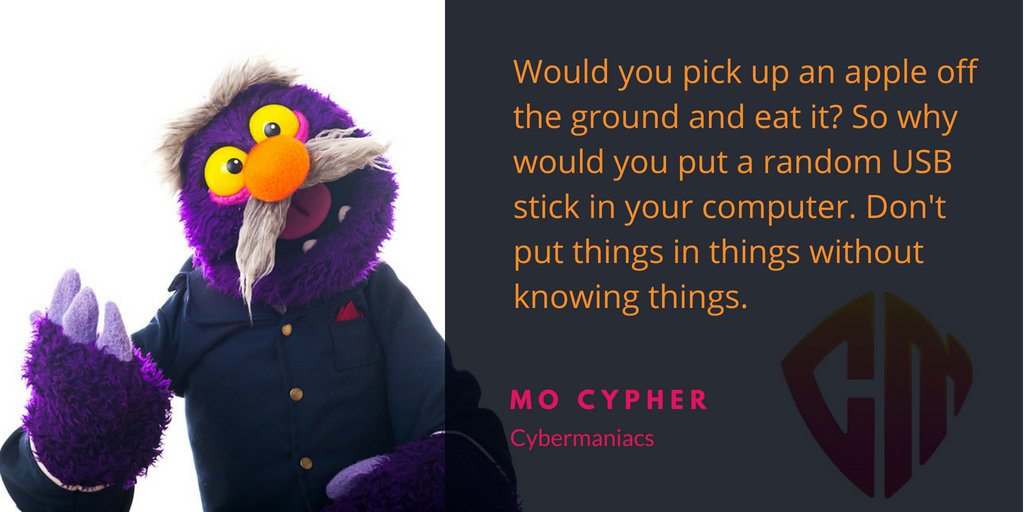TheCybermaniacs's tweet image. Don't just stick it in!

#malware #USB #workfail