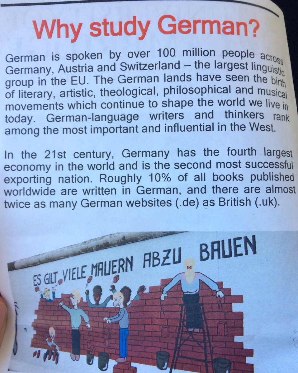 MFLDownlands's tweet photo. Great answer to the age old question #whylearngerman https://t.co/rOSQgAF6jX