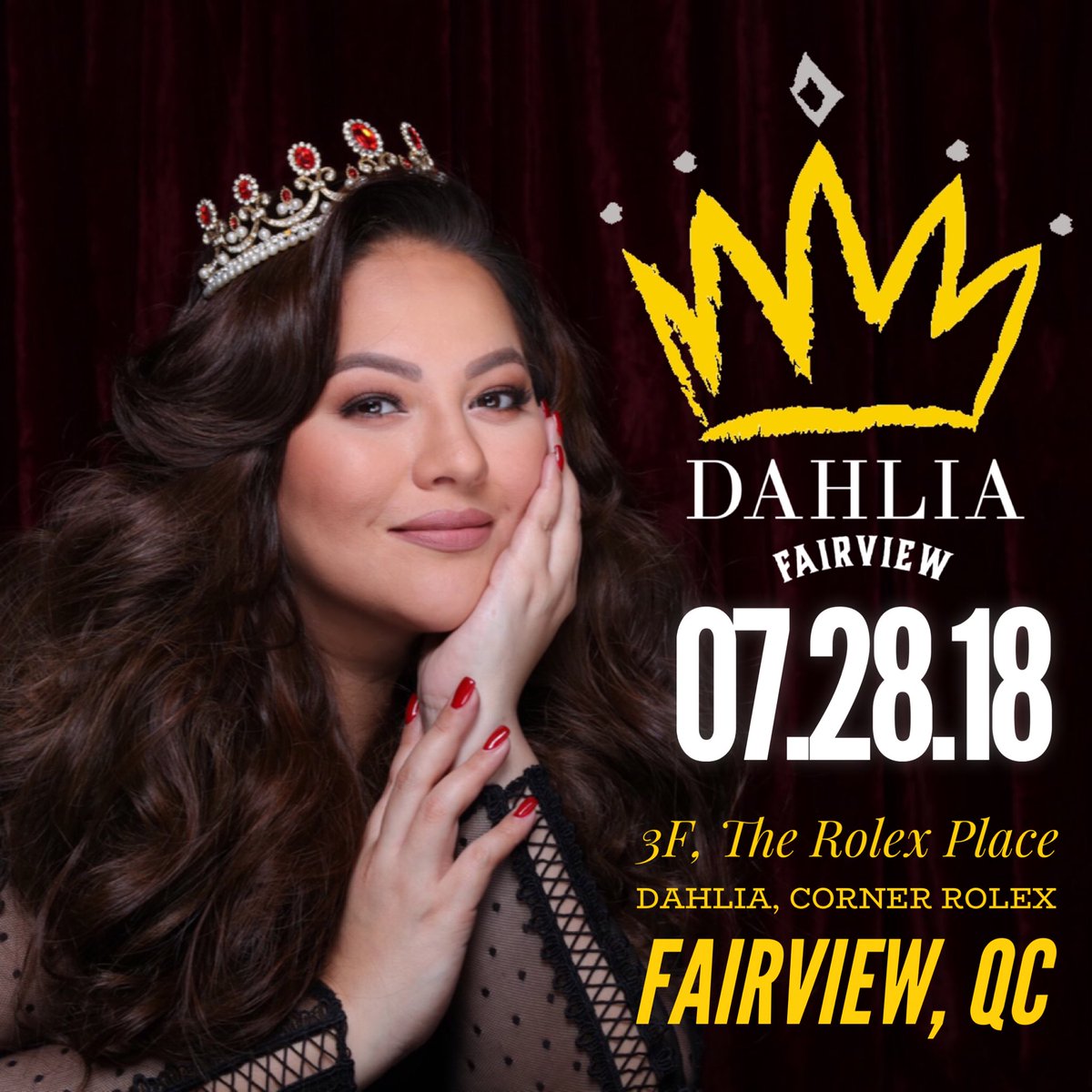QMSKarlaEstrada's tweet photo. Queen Mother Salon - Dahlia will be having our grand opening on the 28th! We are located at the 3F of The Rolex Place, Rolex Corner Dahlia in Fairview, QC. See you all there! ✨ https://t.co/sWgE4spWmd