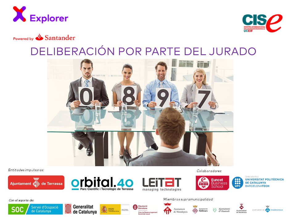 YuzzTerrassa's tweet photo. Deliberació per part del jurat, format per Esther López de l'@ajterrassa, Glòria Serrano de @Leitat, Paco Bailac de @Secot_, Anna Galcerán de @bancosantander i Daphne Tello de @emprendecise #emprenedoria #TIC #Explorer #Terrassa https://t.co/Xyv2so0UxS