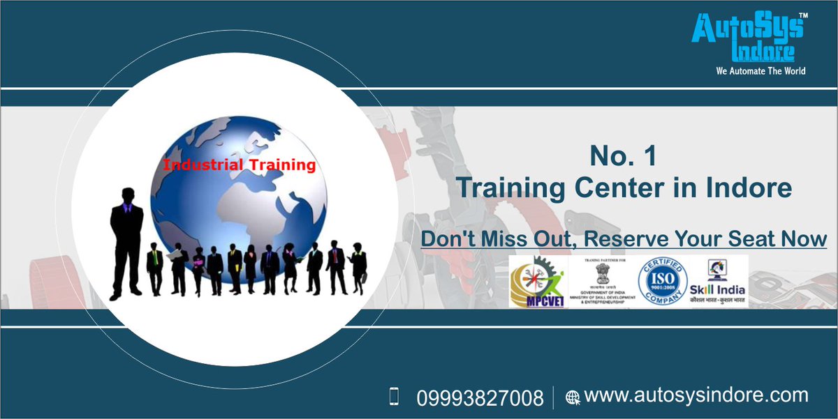autosysindore's tweet image. No. 1 Training Center in Indore
Don&apos;t Miss Out, Reserve Your Seat Now
#Indore #AutoSys #Provides_Training #Engineering #Industrial_Training