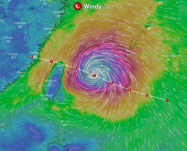 Windy Com Typhoon Maria Gardo Is Heading Towards Okinawa And Northern Taiwan Later In The Week Japan T Co V90mmby2ql T Co Cekpcdszda Twitter