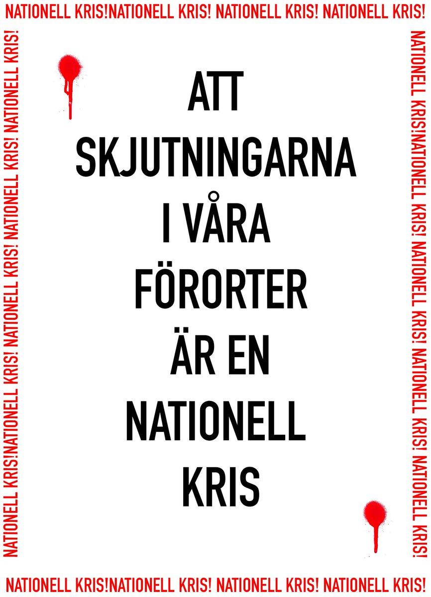 #Almedalsveckan är över, men vi är kvar i samma sits. Regeringen kallar till krismöte för hårdare tag. Men vi kräver att skjutningarna erkänns som en nationell kris &amp; att de ser sambanden mellan ojämlikhet och kriminalitet #Nationellkris