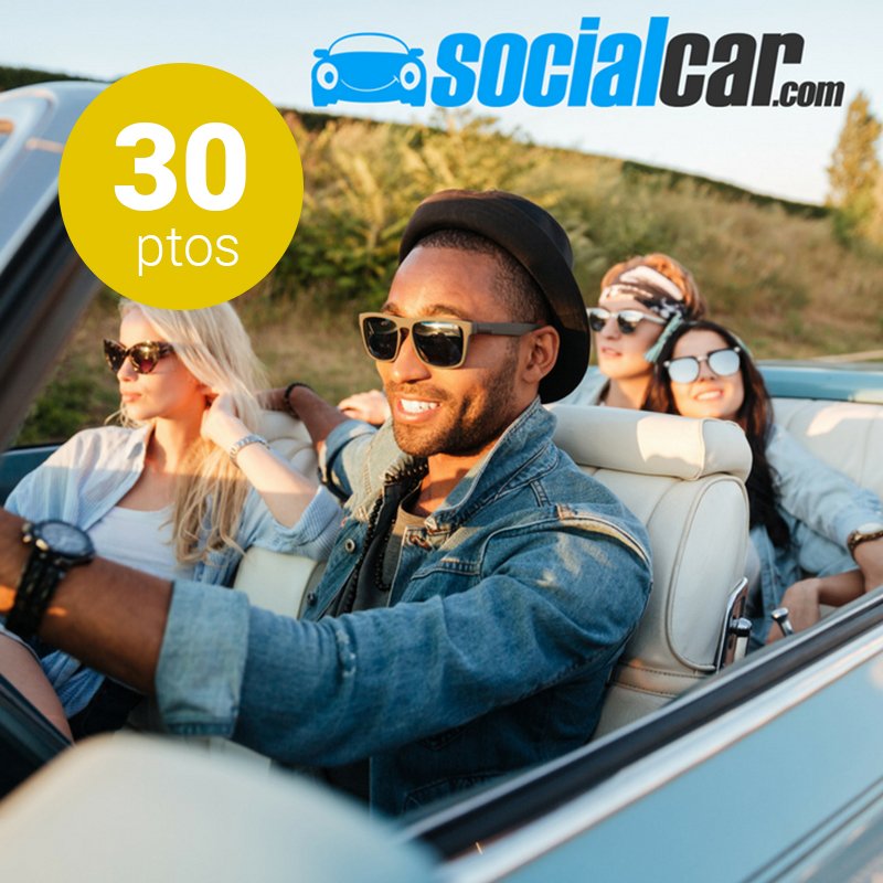 Apúntate la conducción del futuro. Alquila un coche de particular a particular en <a href="/SocialCarCom/">SocialCar</a> y si canjeas 30 puntos Fequent Driver, tendrás un 15% de descuento. 
¿Aún no tienes nuestra app? Descárgatela, encontrarás muchas ofertas con los km que haces onelink.to/k35q8p