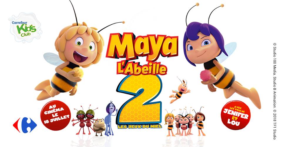 CarrefourFrance's tweet photo. Mercredi 18 juillet sort au cinéma Maya L’Abeille 2 : Les jeux du miel ! 🤗🐝 Pour l'occasion le #CarrefourKidsClub vous propose de gagner 4 places pour aller voir le film et le DVD "La grande aventure de Maya L'Abeille" 👍 Pour jouer, RT+follow ! #MayaLAbeille2 https://t.co/WJ2FQ5sz1S