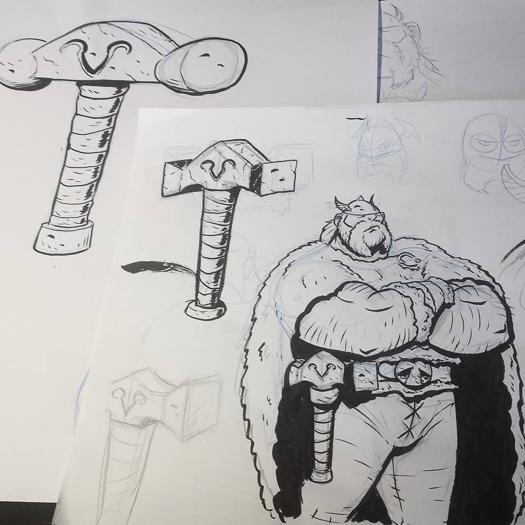 JagobaLekuona's tweet photo. Diseño de Thor para el cómic Tragones &amp; Mamporros. 
Thor concept for the Smacks &amp; Guzzlers comic.
#jagobalekuona #smacksandguzzlers #tragonesymamporros #thor #odin #mitologia #mithology #espadaybrujerìa #sworda dsorcery #comic #komiki https://t.co/VX2y34RTdl