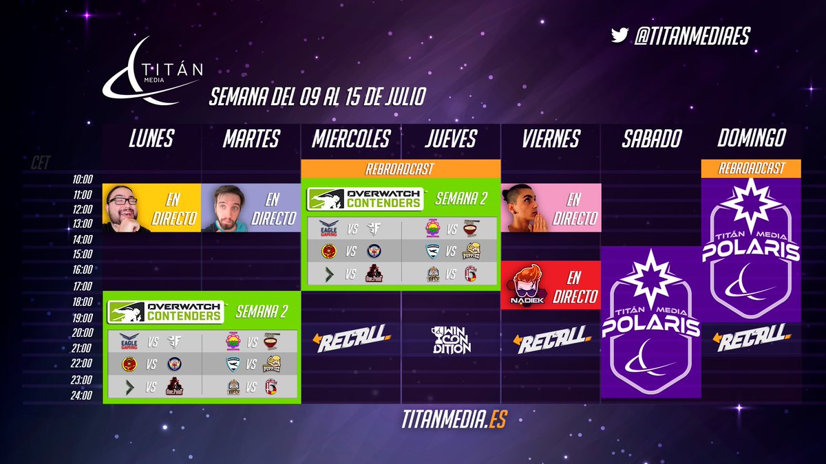 EloHell_ES's tweet photo. Os presentamos la programación de esta semana en Titán ✅

📌En https://t.co/3lnG8eA0jo https://t.co/AhPMkHsPvR