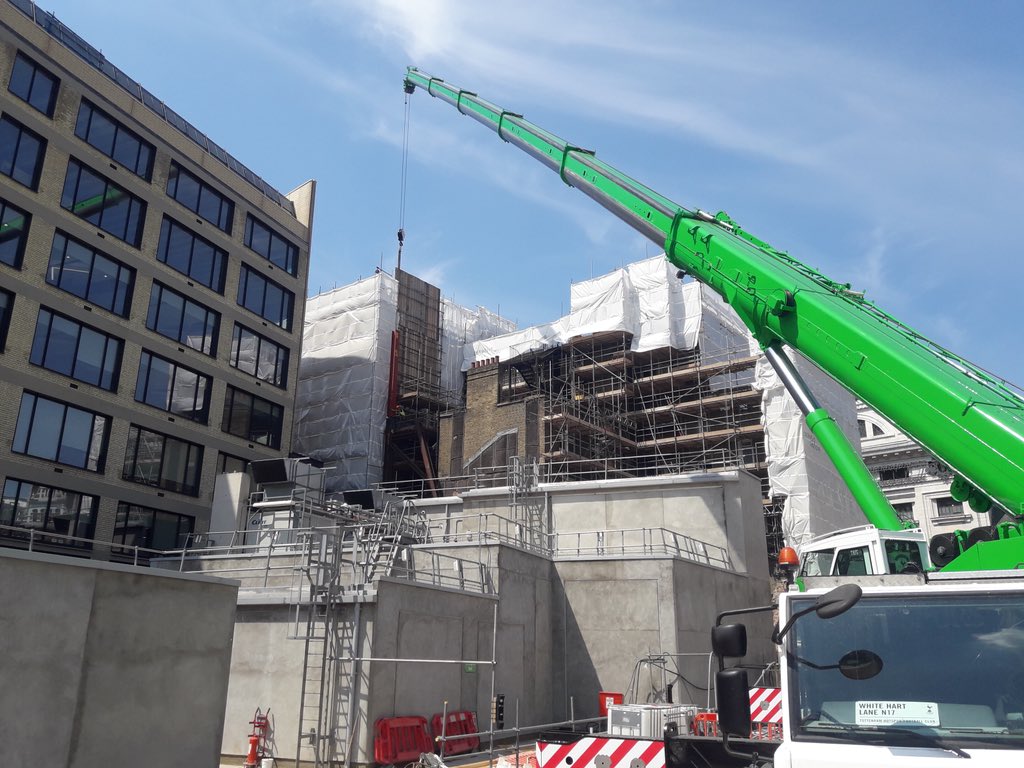 McGee_Group's tweet image. Installation of Party Wall Steelwork at Soho Place in preparation for commencement of #DemolitionWorks