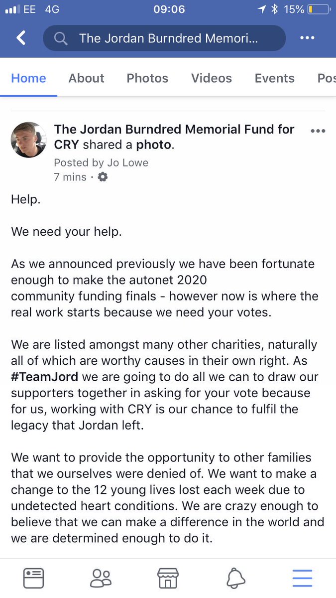 TeamJord's tweet photo. We need your help! Please click the link below and give our picture a ‘like’ to help us attempt to secure a donation of upto £5000 for @CRY_UK in Jordan’s memory! 
https://t.co/0bGYfpsXhe https://t.co/tMxPdUEWsJ