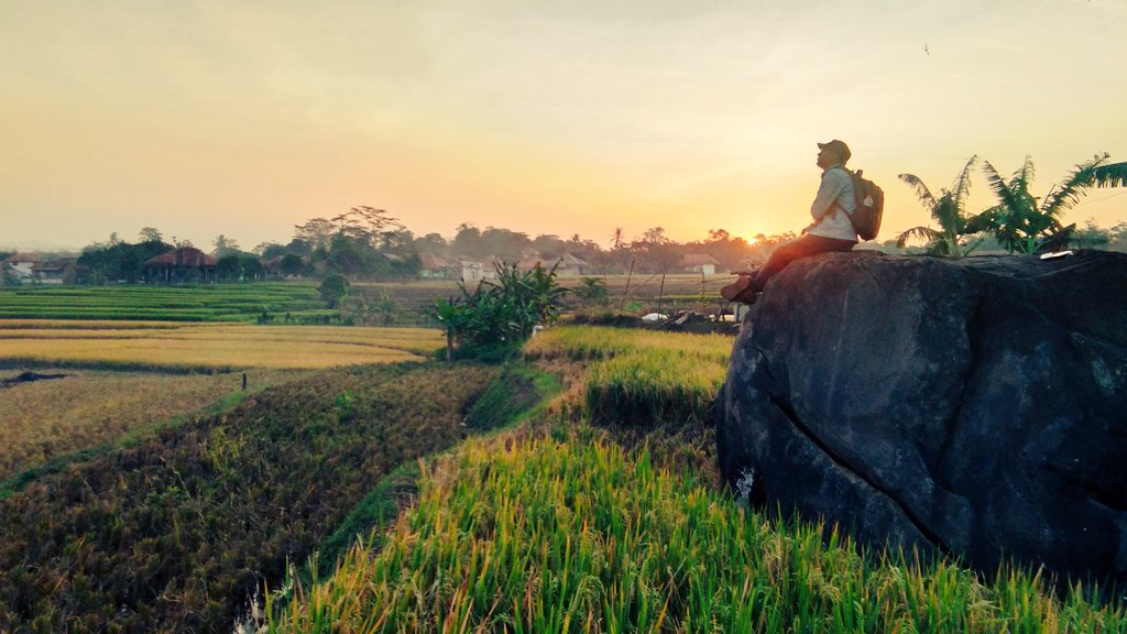 Bercengkrama bersama senja sore #DesaMatangaji #Cirebon