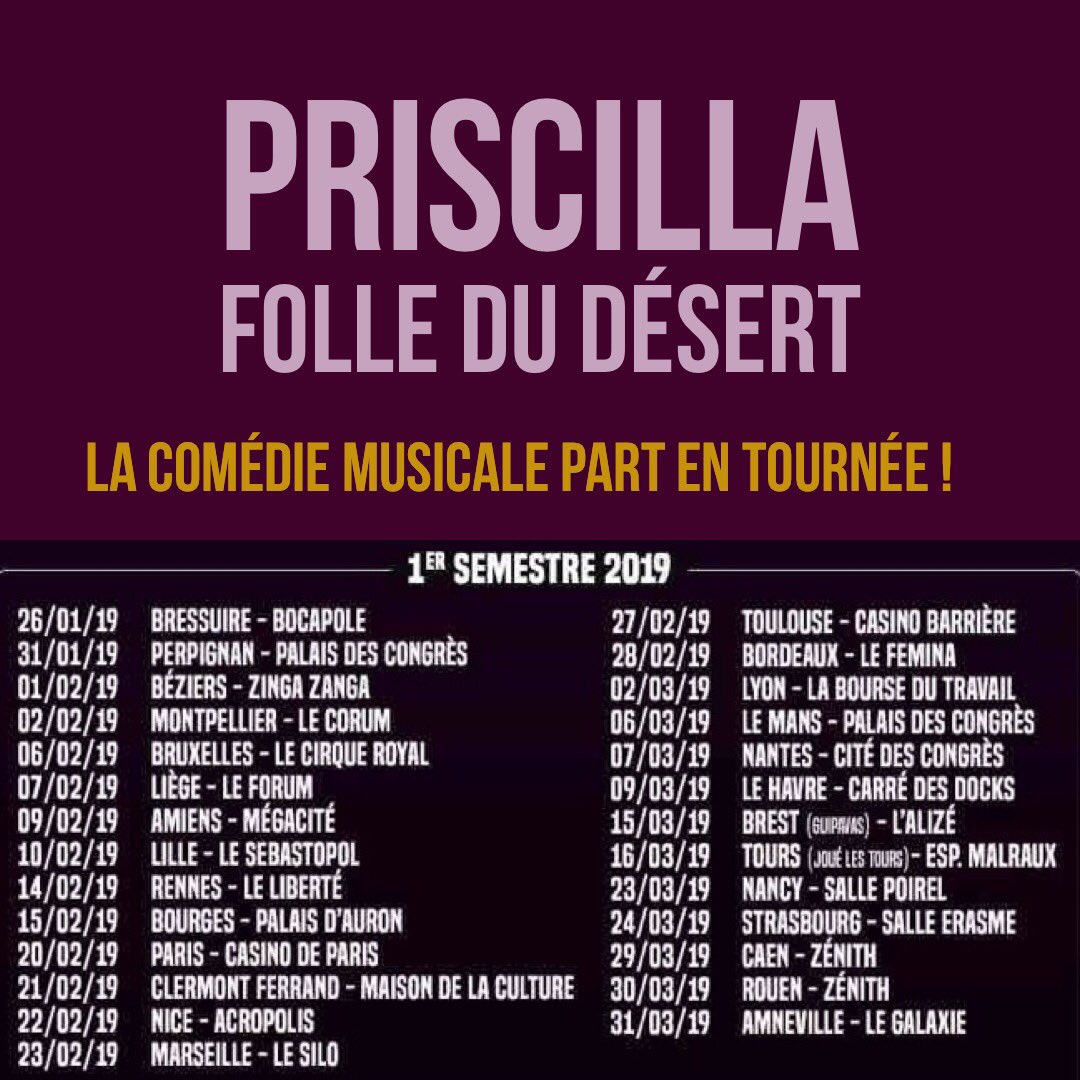 La comédie musicale part en tournée en France et Belgique en 2019 !
La billetterie est ouverte 📲