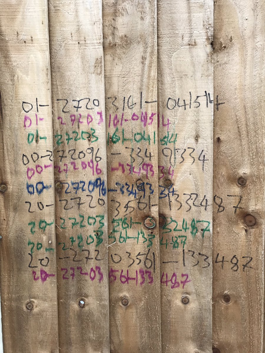 These weird 16-digit codes (nn-nnnnnnn-nnnnnnn) keep on popping up on walls  in my area. Any crypto friends want to hazard a guess at what they are? Chat  room IDs? International phone numbers?