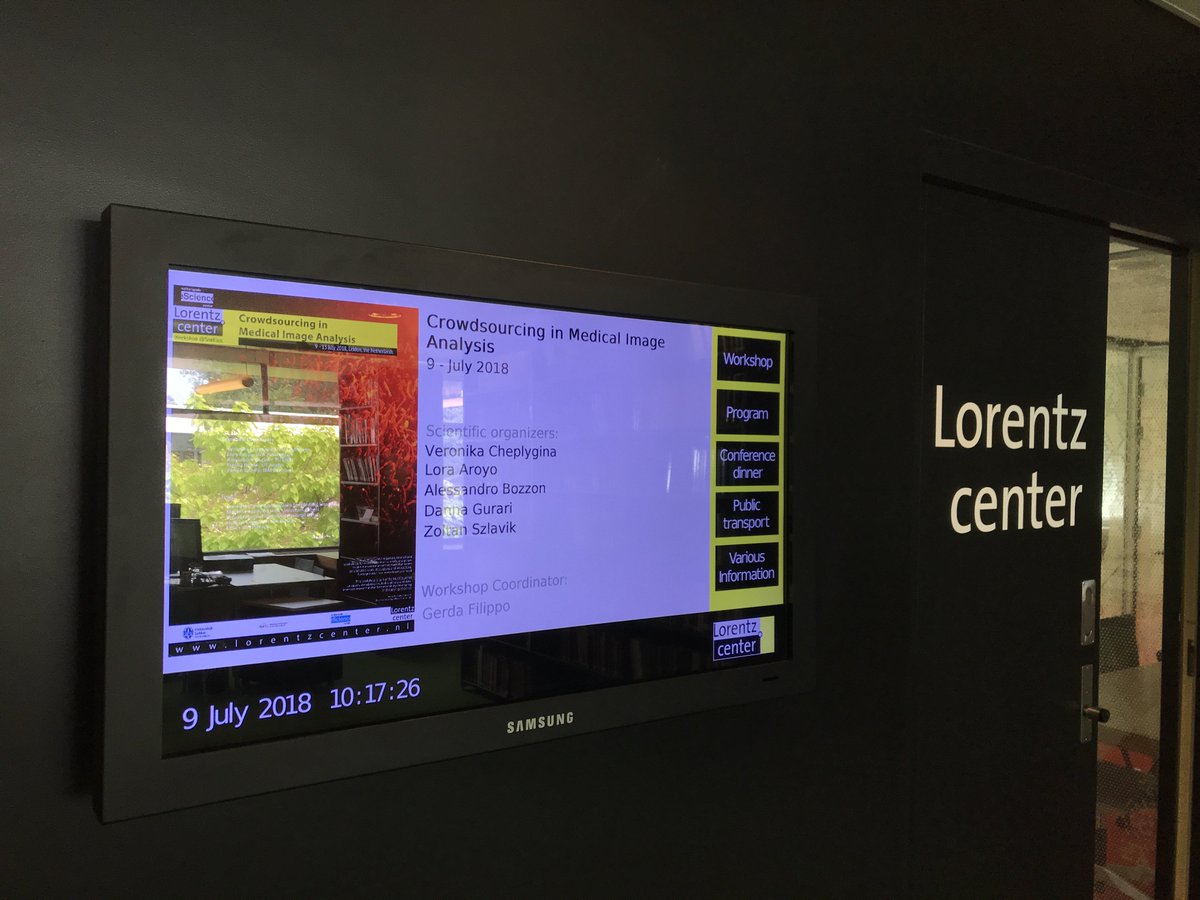 aleboz's tweet image. After 4 amazing days of #hcomp2018 and #collectiveintelligence 2018, now one week workshop on#crowdsourcing for medical image analysis organized by @vcheplygina  at @lorentzcenter  lorentzcenter.nl/lc/web/2018/96…