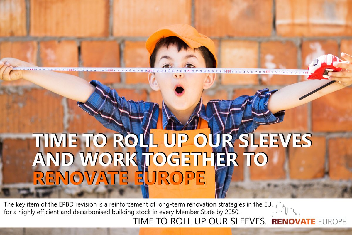 The KEY ITEM of the #EPBD REVISION: reinforcement of long-term #renovation strategies in the #EU! Time to roll up our sleeves and work for a #HighlyEfficient and #Decarbonised building stock in EVERY Member State by 2050 #NZEB2050