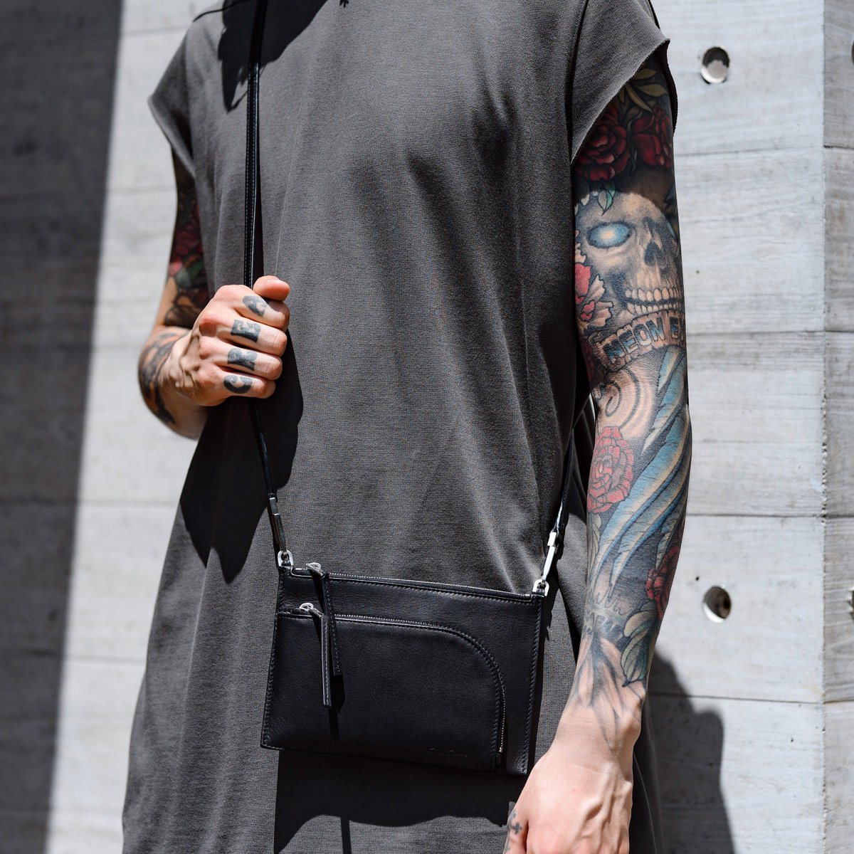 Rick Owen’s レザートートバッグ RICK OWENS - 【25SS】ミニ ショッパー レザー トートバッグ 鞄