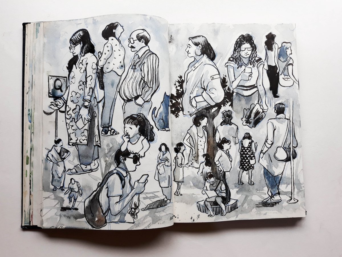 girishmalap's tweet photo. Sunday Sketch Walk (08.07.2018) 
 @ Prithvi Theatre/prithvi Cafe, Vile Parle
 #Sketching #UrbanSketching #Weekends #USKMumbai #Sketchbooks #Travel #Fun #Mood #Watercolor #People #Rain #PrithviTheatre #prithviCafe #VileParle #Juhu #GirishMalap https://t.co/QH8QQv6n3u