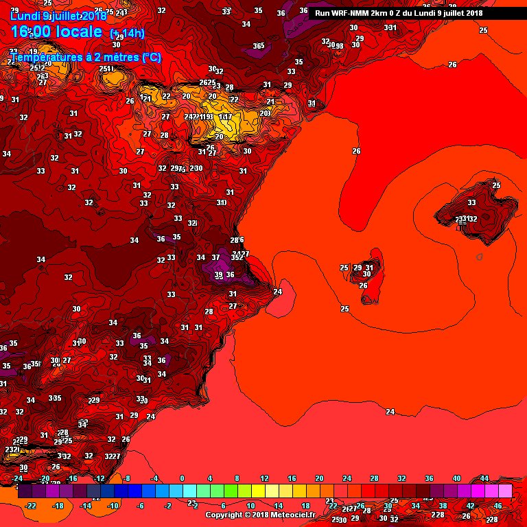 Hui esperem una de les jornades més caloroses del que portem d'estiu. Esperem que els termòmetres puguen fregar els 40ºC. Evitar esport físic entre les 08h-20h. Beure regularment. Risc alt d'incendi forestals.