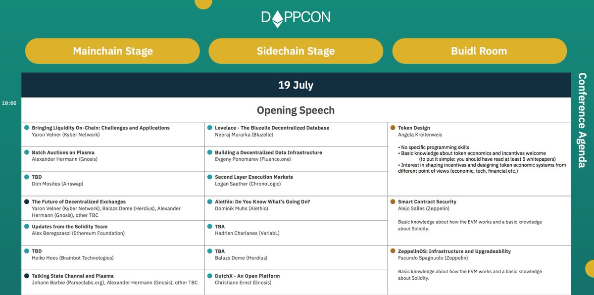 dappcon's tweet photo. Day 1 @dappcon_berlin
is looking super exciting 🙌with @KyberNetwork @airswap @ethereum @BluzelleHQ @brainbot_tech @VariabL_io @ZeppelinOrg! Check out the agenda here 👉
https://t.co/0cwZdrr9mi https://t.co/M4FuTQgjAh