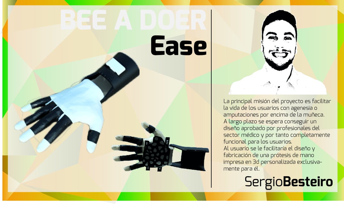 Conoce a nuestros nuevos DOERS: Sergio Besteiro y su proyecto EASE #impresión3d #agenesia #diseño #protesis