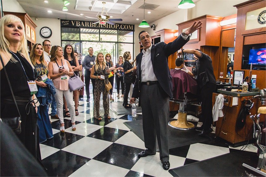 Axsys_solutions's tweet photo. Salon tour with Jim Valenzuela at his V’s Barbershop in Phoenix, Arizona.
“I didn’t know anything about barbering; but I was looking for a new opportunity.” #barbershop #salontour #isbn #barber #beard #beautybusiness #salonsoftware #onlinebooking #salonbusiness https://t.co/bjiwiWNvj4