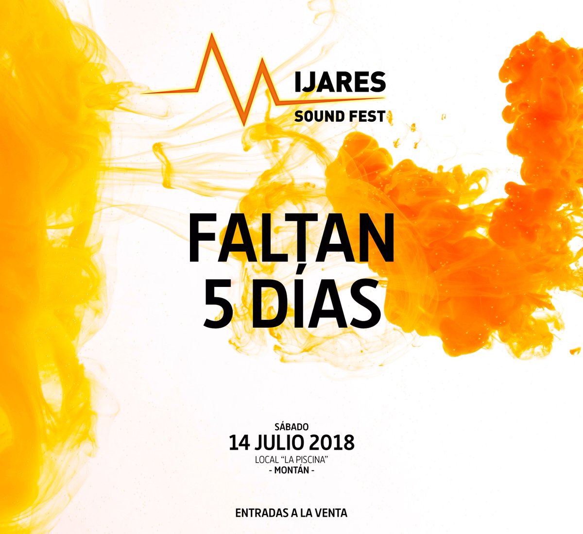 MijaresSF's tweet photo. El 14 julio en @Montan_nv  
¡¡La primera gran fiesta del verano en el Alto Mijares!!
#MijaresSoundFest
¡¡¡Y solamente quedan 5 días!!!
¿Estáis preparados? https://t.co/5CVby4C92h