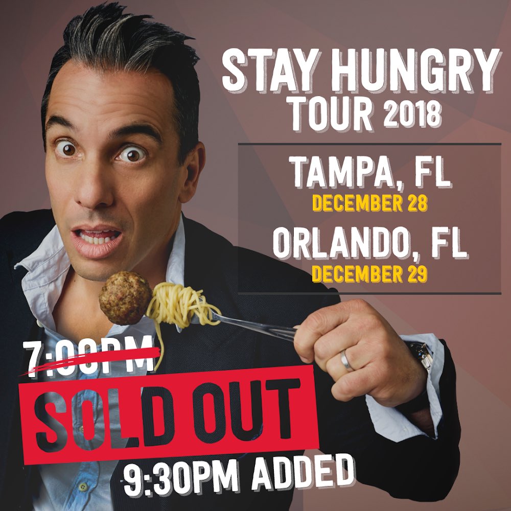 Sebastian Maniscalco on Twitter "Thanks for the love Florida! 2nd