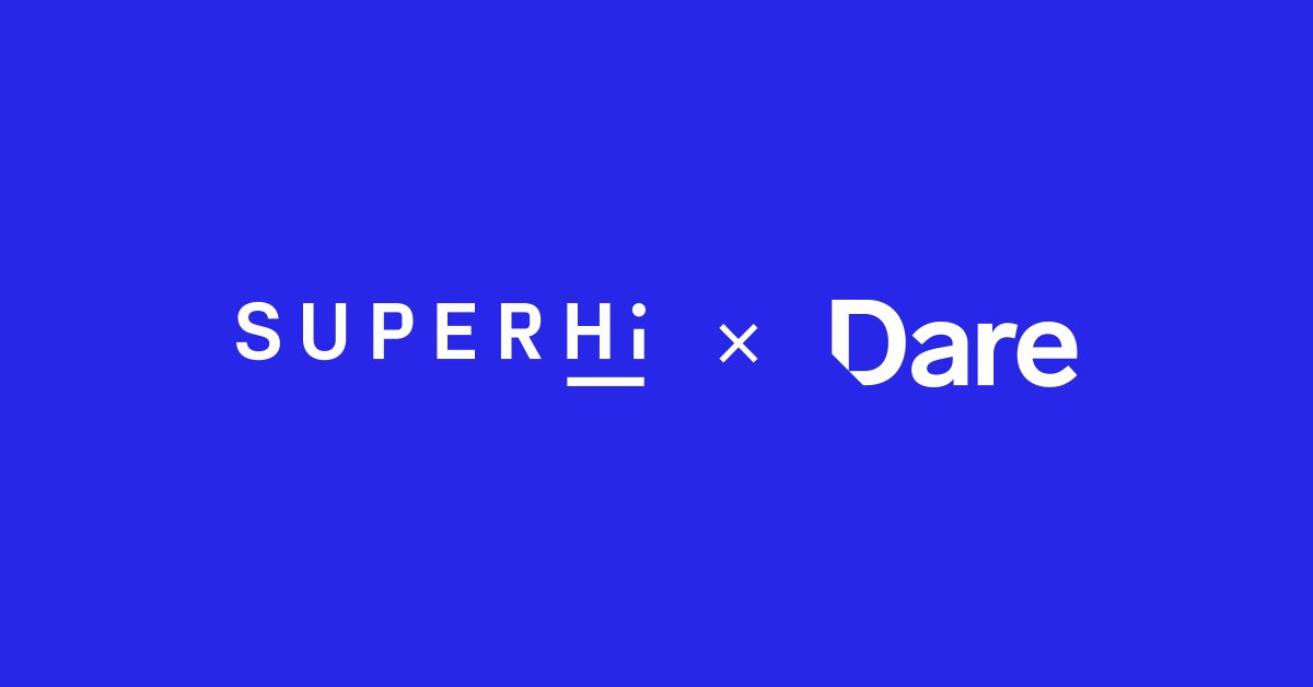 thisisdare's tweet photo. Exciting news! We're delighted to have partnered with @SuperHi_ on their latest scholarship! 🎉 It's for women &amp; non-binary people. If that's you or someone you know we'd love you to apply. Applications open until July 31st.  https://t.co/upk7PvZnQJ https://t.co/OooB8lRisX