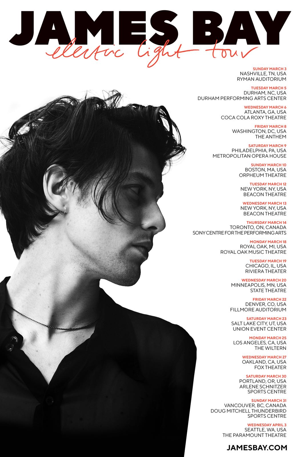 James Bay on Twitter "It’s with regret that my USA and