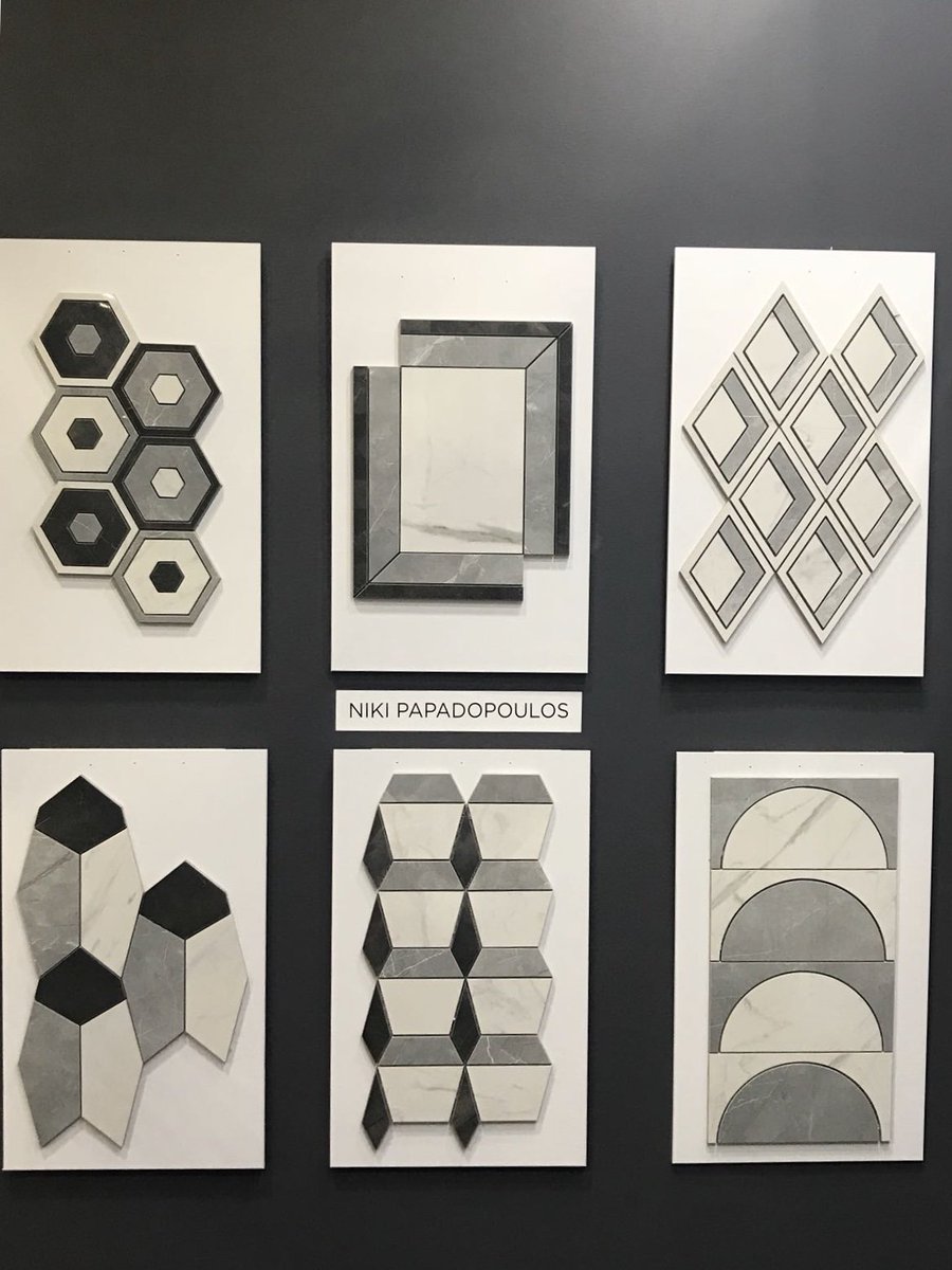 stonelluxe's tweet photo. Almost nothing makes us happier than a new collection of patterned accent tiles. The 2018 Niki Papadopoulos Porcelain Collection is everything a modern space should be. https://t.co/XMcWdqcyQH