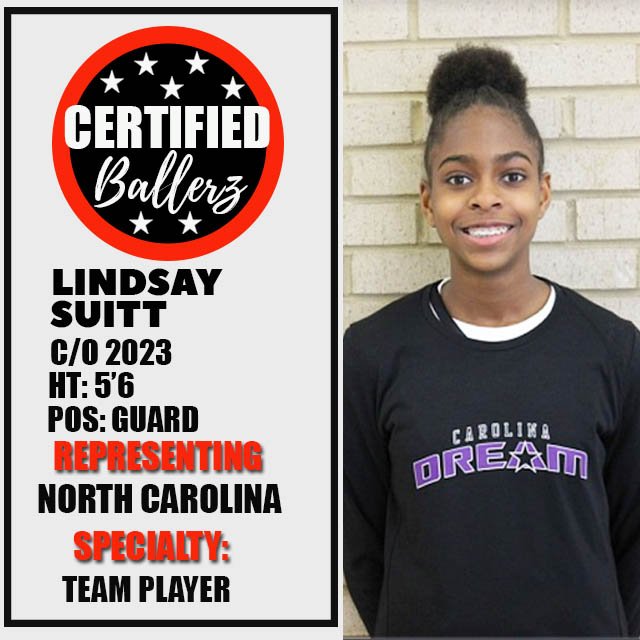 Glad to have @Lindsay_Suitt2023 in the building today for #CertifiedBallerzLouisville <a href="/DreamGirlsHoops/">The Carolina Dream</a>