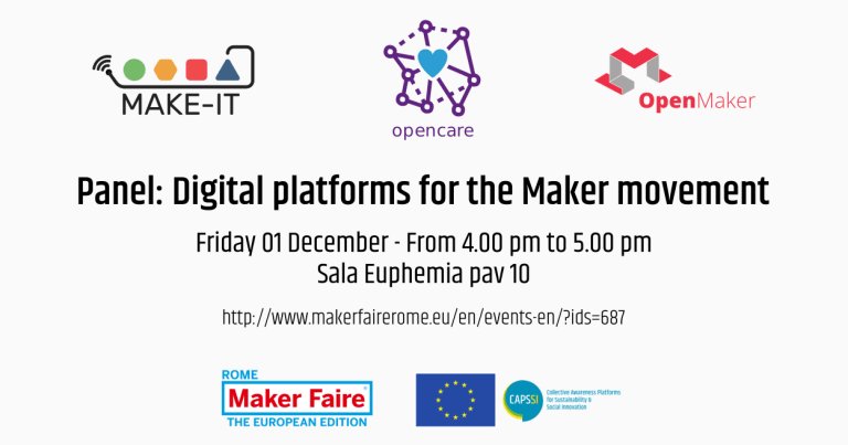 MAKE-IT (@make_it_io) on Twitter photo In <a href="/MakerFaireRome/">Maker Faire Rome - The European Edition</a> in 2017 we discussed the potentials of platforms for the Maker movement together with the two other Horizon 2020 CAPS projects <a href="/op3ncare/">op3ncare</a> and <a href="/openmaker/">OpenMaker</a> Here's the video of the discussion!
make-it.io/2018/07/09/dig… <a href="/CAPSSIEU/">CAPSSI</a> <a href="/EU_H2020/">Horizon 2020</a> #researchimpactEU #makers In <a href="/MakerFaireRome/">Maker Faire Rome - The European Edition</a> in 2017 we discussed the potentials of platforms for the Maker movement together with the two other Horizon 2020 CAPS projects <a href="/op3ncare/">op3ncare</a> and <a href="/openmaker/">OpenMaker</a> Here's the video of the discussion!
make-it.io/2018/07/09/dig… <a href="/CAPSSIEU/">CAPSSI</a> <a href="/EU_H2020/">Horizon 2020</a> #researchimpactEU #makers