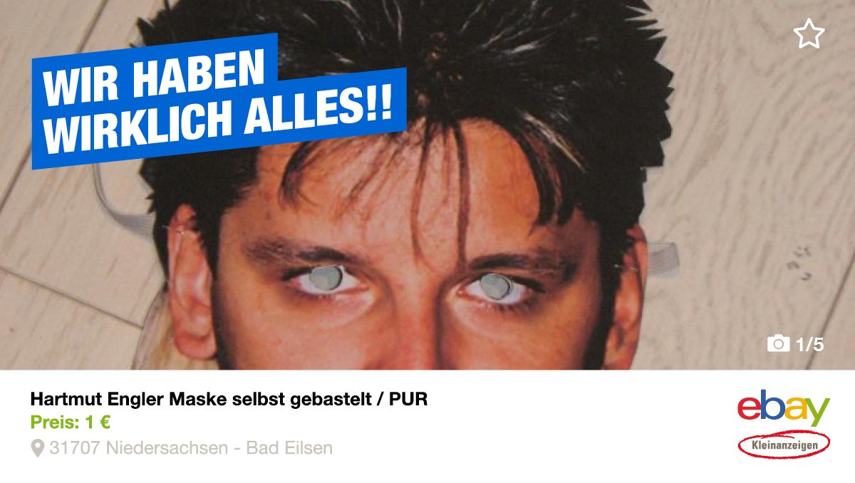kleinanzeigen_o's tweet photo. Einfach mal Freunde mit gutem Musikgeschmack erschrecken.
#ebaykleinanzeigen #pur #Abenteuerland #Ohrha https://t.co/CNJmYdUgHt