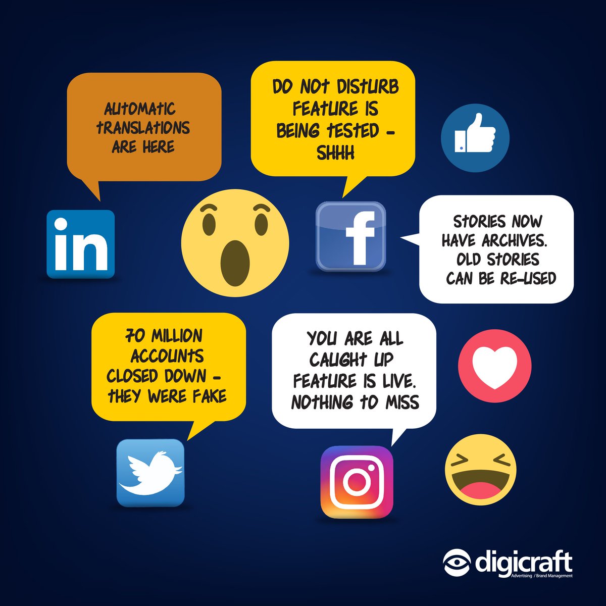 Brittany0Xtu's tweet photo. Around the World of Social Media: Facebook Tests Do Not Disturb, Instagram's You're All Caught Up and more. #socialmedia #smtoday #MondayMood https://t.co/B7MxvVV3V5