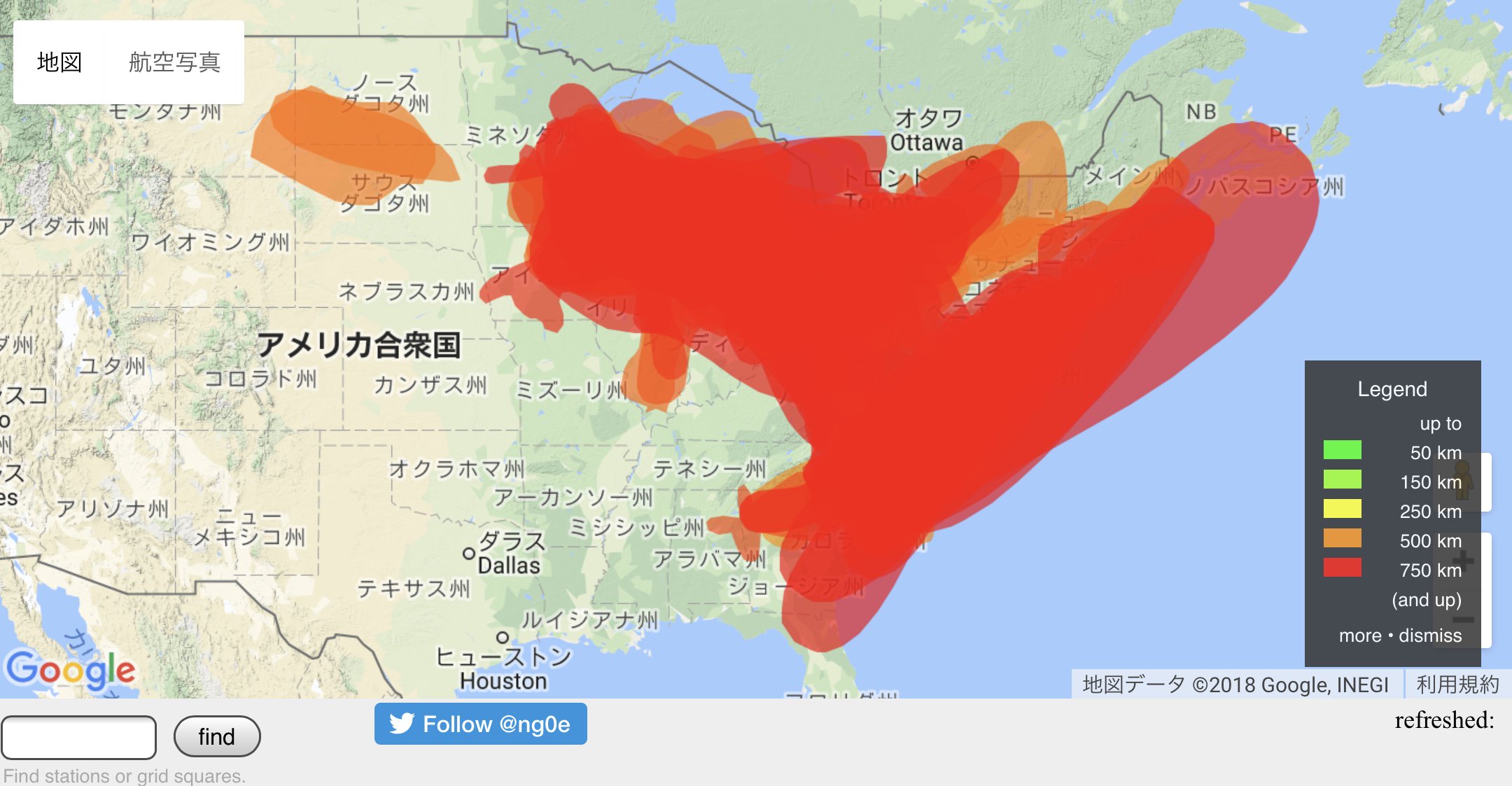 Aprs Vhf Propagation Map Jm3Lgf 📡⚡️わかやまSw350（L.f.r Team Wakayama）🇯🇵 On Twitter: "Usa Vhf  Propagation Map #Hamradio #Propagation Great‼️ Https://T.co/Wvwevezrcs" /  Twitter