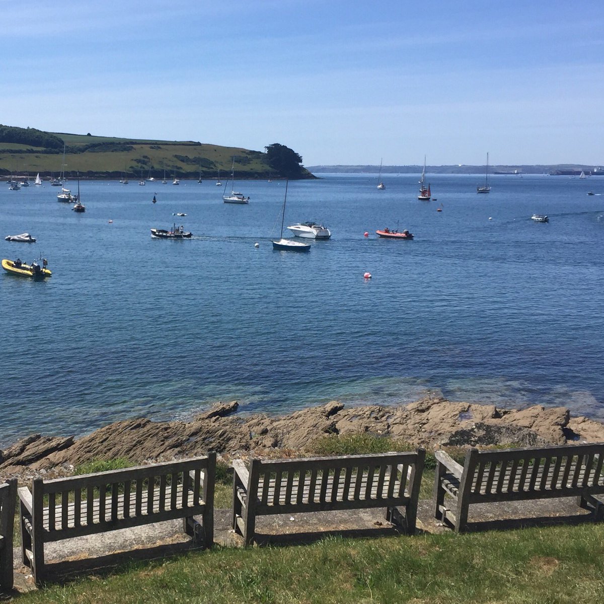 Perfect spot to eat your Watch House fish and chips. We are OPEN today for takeaway and in the restaurant.                         #fishandchips #thewatchhouse #stmawes #cornwall #seafoodrestaurant