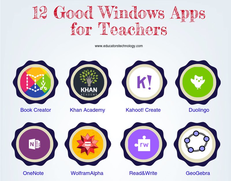 PrimaryGoalLtd's tweet image. 12 Educational Windows Apps for Teachers 
buff.ly/2KXEZFC via @medkh9 
#edapps #windowsapps #teachertips #edtech
